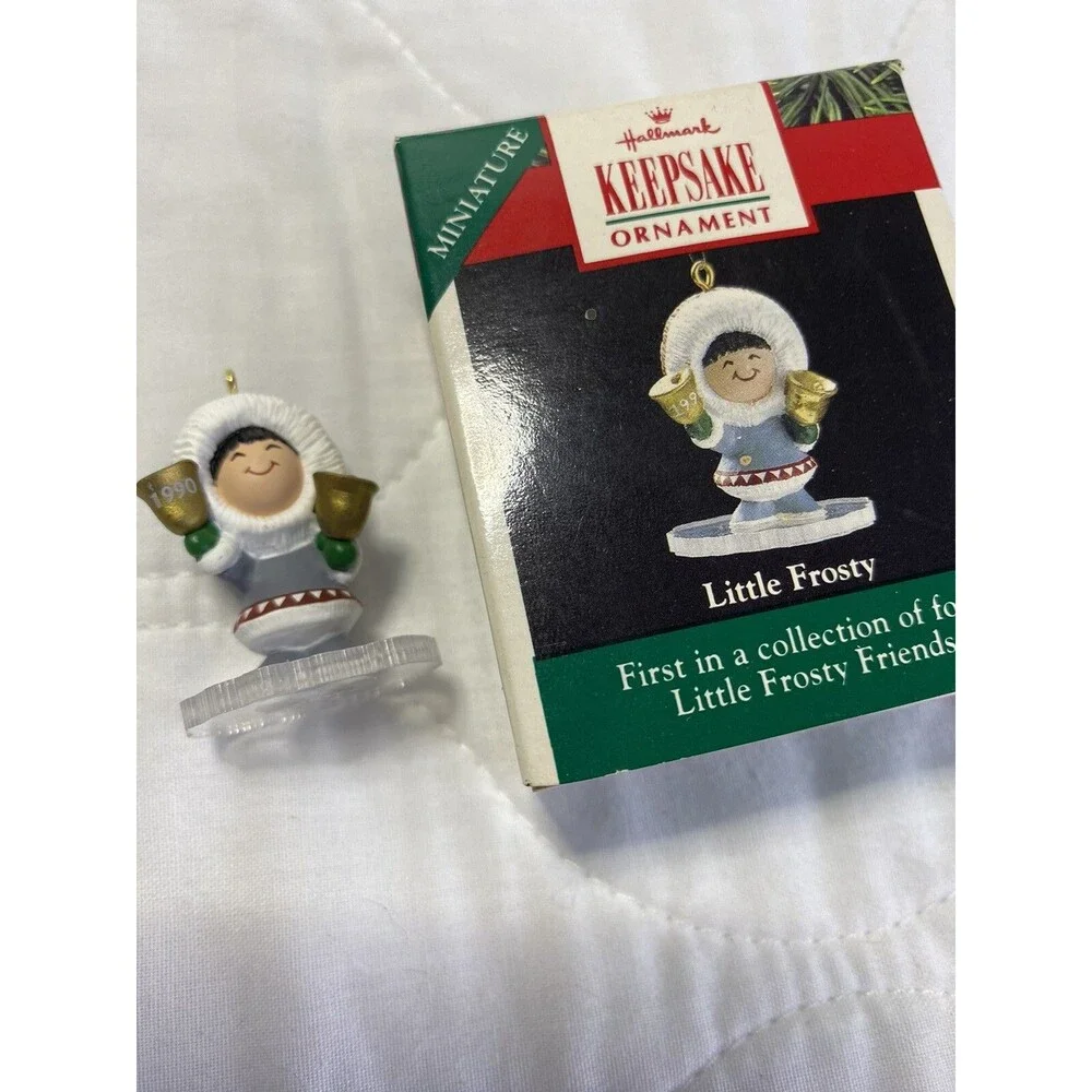 Hallmark Frosty Friends  Little Eskimo Ringing Bells Native Alaskan Vintage 1990